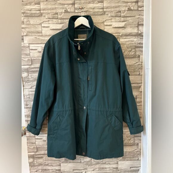 Pacific Trail || Vintage Women’s Green Fleece Waterproof Maxi Coat 2X - Picture 1 of 12